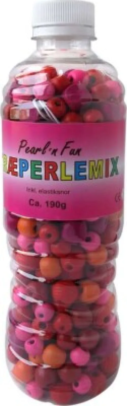 Pearl 'N Fun Perler - Træperlemix - Pink, Rød Og Orange 190 G