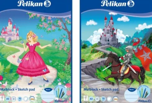 Pelikan - Male- Og Skitseblok - A3 - 30 Ark - Assorteret