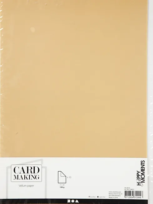 Pergamentpapir - A4 - 210X297 MM - 100 G - Natur - 10 Ark