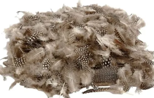 Perlehønsfjer - Natur - 50 G