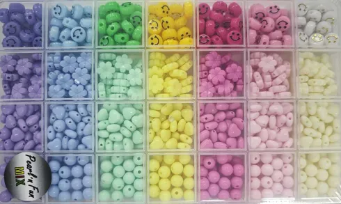 Perlemix Smiley/Blomster/Hjerter/Rund, 8-11Mm - Pearl N Fun