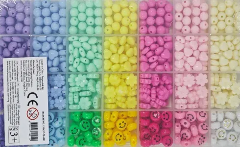 Perlemix Smiley/Blomster/Hjerter/Rund, 8-11Mm - Pearl N Fun