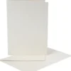 Perlemorskort Og Kuvert - Kort Str. 10,5X15 CM - Kuvert Str. 11,5X16,5 CM - Creme - 10 Sæt