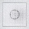 Perleplade - Firkant - Medium - Str. 15 CM - Medium - Transparent - 1 Stk