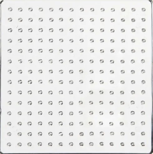 Perleplade - Lille Firkant - Str. 9 CM - Medium - Transparent - 1 Stk
