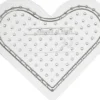 Perleplade - Lille Hjerte - Str. 7 CM - Medium - Transparent - 1 Stk