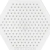 Perleplade - Lille Sekskant - Str. 7 CM - Medium - Transparent - 1 Stk