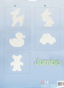 Perleplade Sæt - Bamse Bil Dådyr And Og Kanin - Jumbo - Klar - 5 Stk