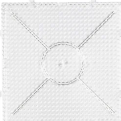 Perleplade - Stor Firkant - Samlekvadrat - Medium - 15X15 CM - Klar - Nabbi