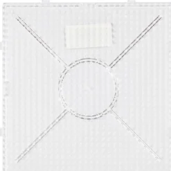 Perleplade - Stor Firkant - Samlekvadrat - Medium - 15X15 CM - Klar - Nabbi