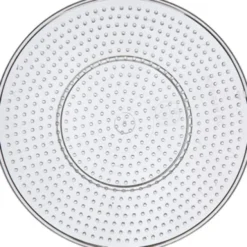 Perleplade - Stor Rund - Medium - Ø 15 CM - Klar