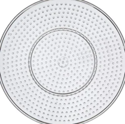 Perleplade - Stor Rund - Medium - Ø 15 CM - Klar
