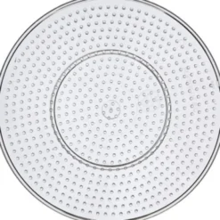 Perleplade - Stor Rund - Str. 15 CM - Medium - Transparent - 1 Stk