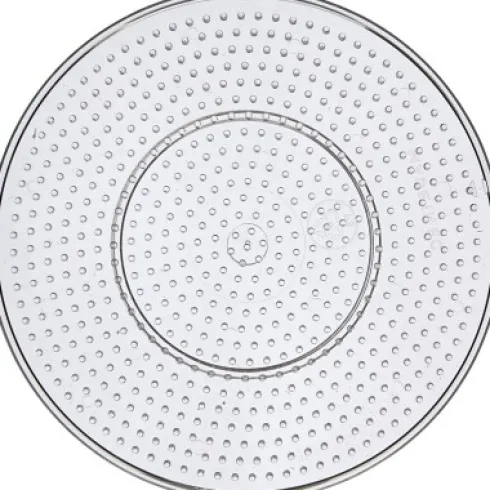 Perleplade - Stor Rund - Str. 15 CM - Medium - Transparent - 1 Stk