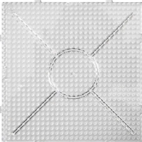 Perleplade - Stor Samlefirkant - Str. 15X15 CM - Jumbo - Klar - 2 Stk