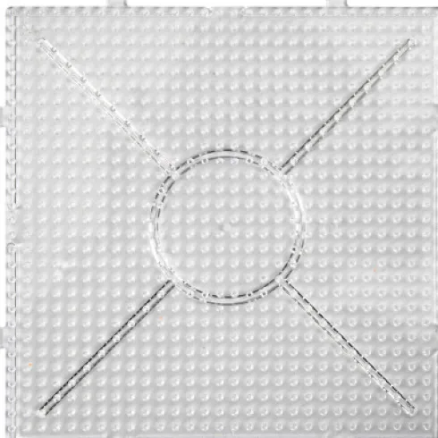 Perleplade - Stor Samlekvadrat - Medium - 15X15 CM - Klar - 2 Stk. - Nabbi