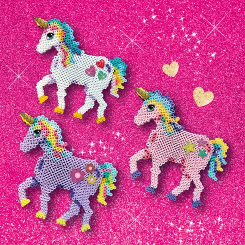 Perler Og Perleplade Sæt - Enhjørning - 1.800 Stk. - Ses Creative