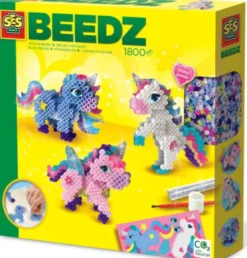 Perler Og Perleplade Sæt - Enhjørning - Ses Creative - Beedz