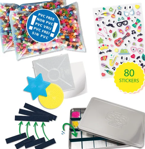 Perler Og Perleplade Sæt - Luksus - Ses Creative - Beedz