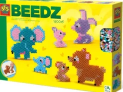 Perler Og Perleplade Sæt - Søde Dyrefamilier - Ses Creative - Beedz