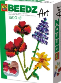 Perler Og Perleplade Sæt - Vilde Blomster - Ses Creative - Beedz Art