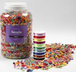 Perler Og Smykkeelastik - Str. 6-20 MM - Hulstr. 1,5-6 MM