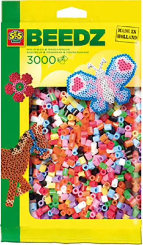 Perler Til Perleplader - 3.000 Stk. - Basic - Ses Creative - Beedz