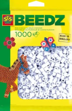 Perler Til Perleplader - 1.000 Stk. - Hvide - Ses Creative - Beedz