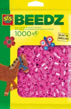 Perler Til Perleplader - 1.000 Stk. - Neon Pink - Ses Creative - Beedz
