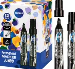 Permanent Marker Jumbo 7 MM - Spids - Sort - Centrum