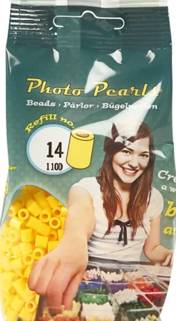 Photopearls - Medium - Gul 14 - 1100 Stk. - Nabbi Fotoperler