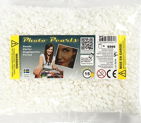 Photopearls - Medium - Hvid 15 - 6000 Stk. - Nabbi Fotoperler