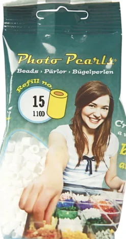 Photopearls - Medium - Hvid 15 - 1100 Stk. - Nabbi Fotoperler