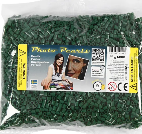 Photopearls - Medium - Mørk Grøn 9 - 6000 Stk. - Nabbi Fotoperler