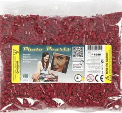 Photopearls - Medium - Vinrød 4 - 6000 Stk. - Nabbi Fotoperler