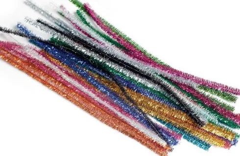Piberensere - L 30 CM - B 8 MM - Glitter - Forskellige Farver - 24 Stk