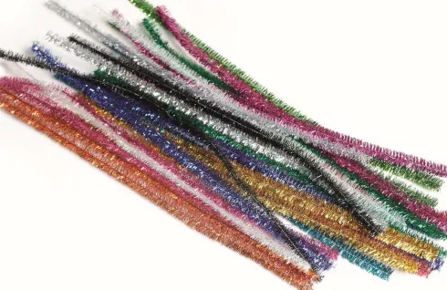 Piberensere - L 30 CM - B 8 MM - Glitter - Forskellige Farver - 24 Stk