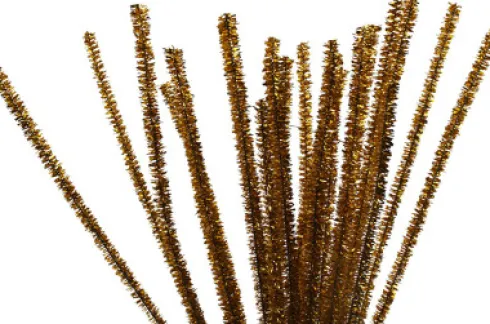 Piberensere - L 30 CM - B 6 MM - Glitter - Guld - 24 Stk