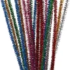 Piberensere - L 30 CM - B 6 MM - Glitter - Stærke Farver - 24 Stk