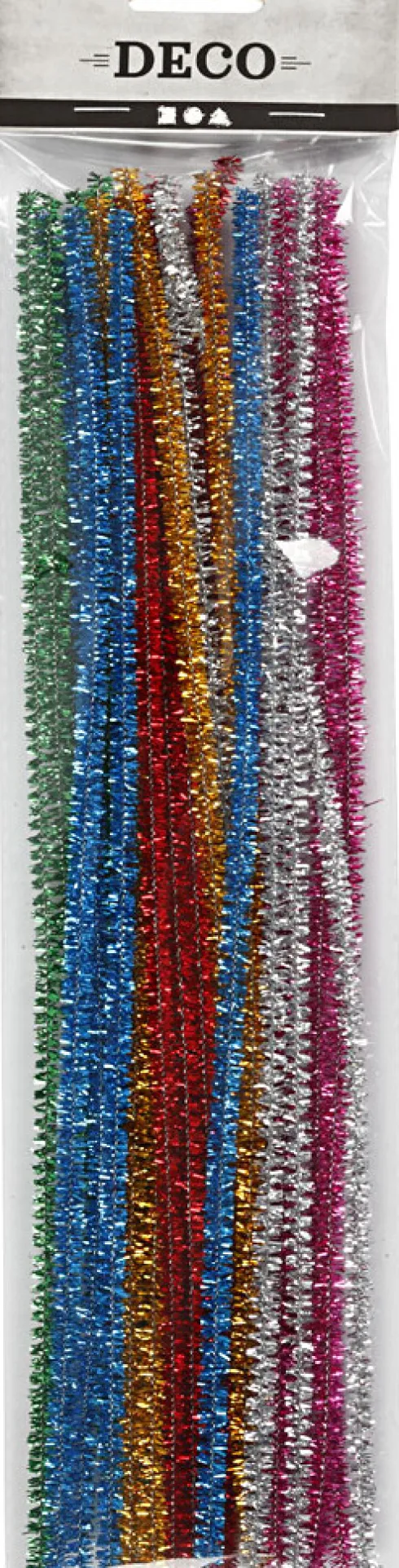 Piberensere - L 30 CM - B 6 MM - Glitter - Stærke Farver - 24 Stk