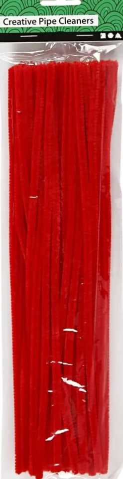 Piberensere - L 30 CM - B 6 MM - Rød - 50 Stk