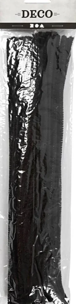 Piberensere - L 30 CM - B 6 MM - Sort - 50 Stk