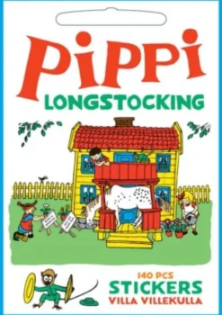 Pippi Langstrømpe Klistermærker - Villa Villekulla - 140 Stk