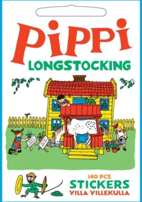 Pippi Langstrømpe Klistermærker - Villa Villekulla - 140 Stk
