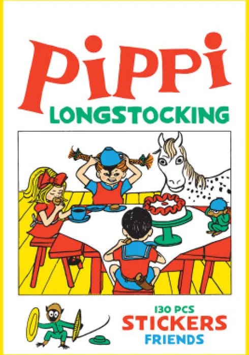 Pippi Langstrømpe Klistermærker - Pippi Og Venner - 130 Stk