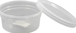 Plastbøtte Med Låg - H 38 MM - Ø 84 MM - 125 ML - 20 Stk