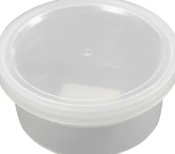 Plastbøtte Med Låg - H 38 MM - Ø 84 MM - 125 ML - 20 Stk