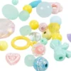 Plastperler - Ø 5-35Mm - Hulstr. 1-8Mm. - Assorterede Farver - 700 ML