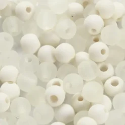 Plastperler - Ø 6 MM - Hulstr. 2 MM - Creme - 40 G