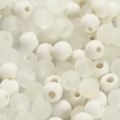 Plastperler - Ø 6 MM - Hulstr. 2 MM - Creme - 40 G